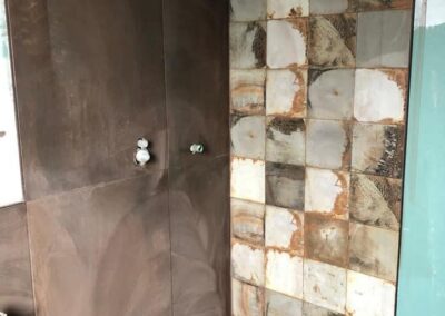 Doccia effetto arrugginito